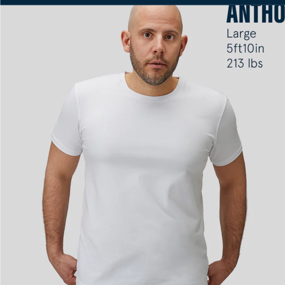 MANMADE white Pima cotton/modal/spandex t shirt unpackaged only NWOT